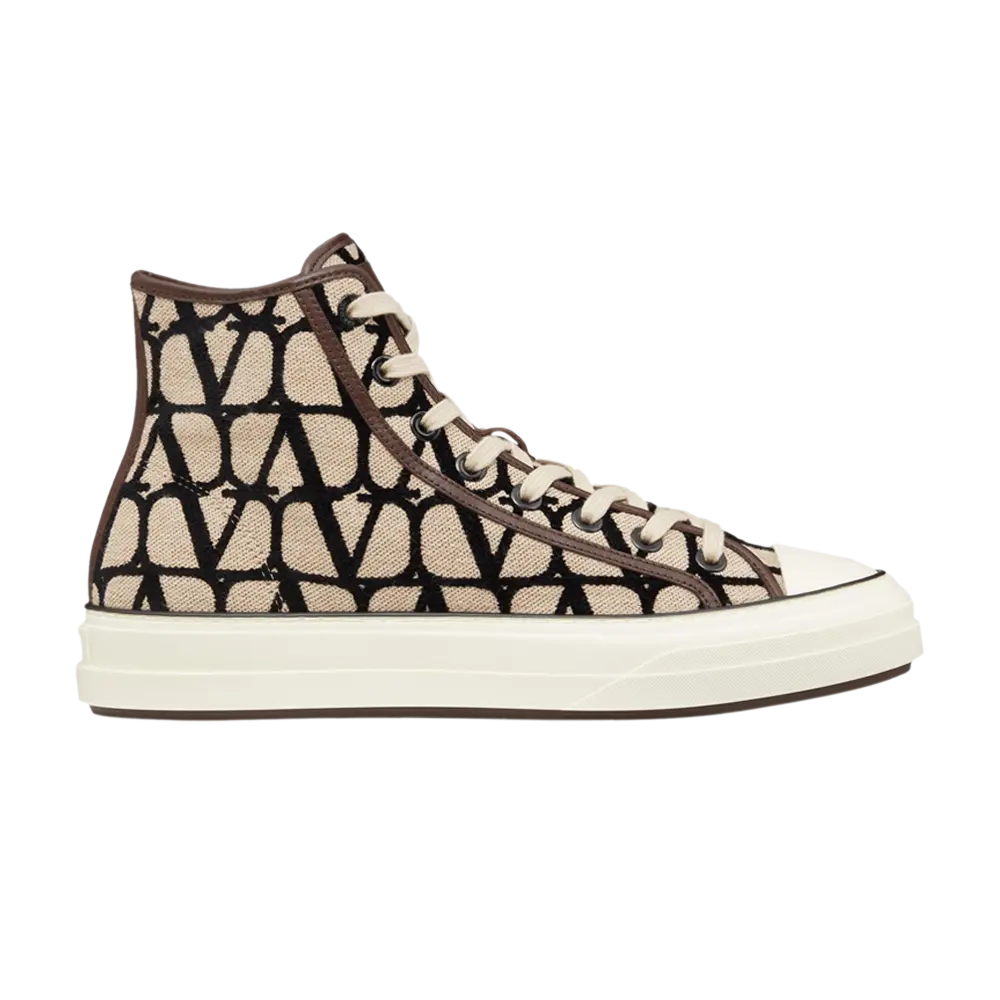 

Высокие кроссовки Valentino Toile Iconographe High, коричневый