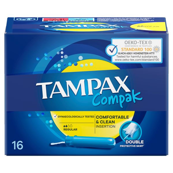 

Тампоны гигиенические обычные, 16 шт./1 уп. Tampax Compak