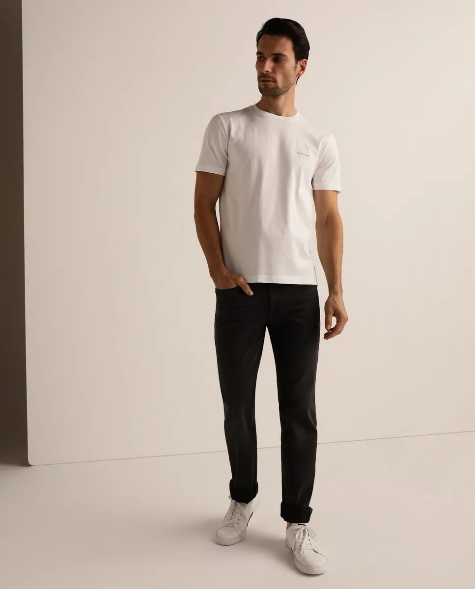 

Мужская белая футболка с коротким рукавом Calvin Klein, белый