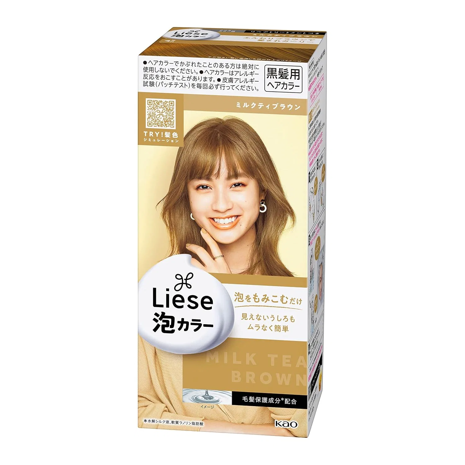 Краска для волос Kao Prettia Bubble Hair Color «Rose Tea Brown» Liese, Rose