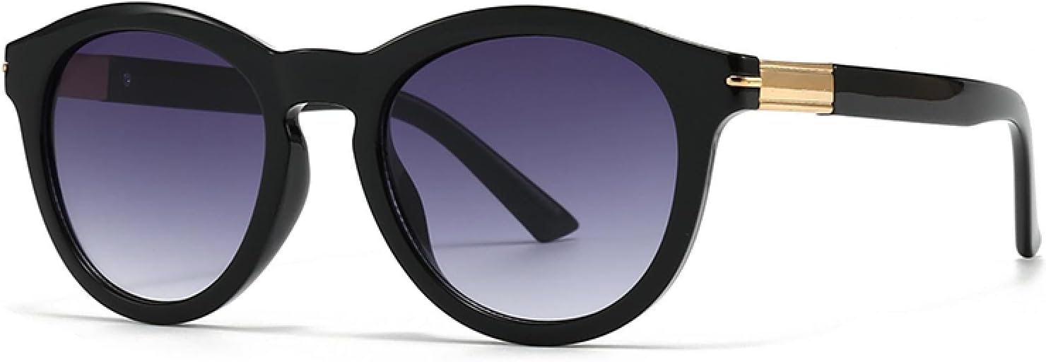 

Современные модные круглые солнцезащитные очки для уличной фотографии. Популярная модель металлических декоративных солнцезащитных очков для женщин WNCKSQ, Gradient Gray