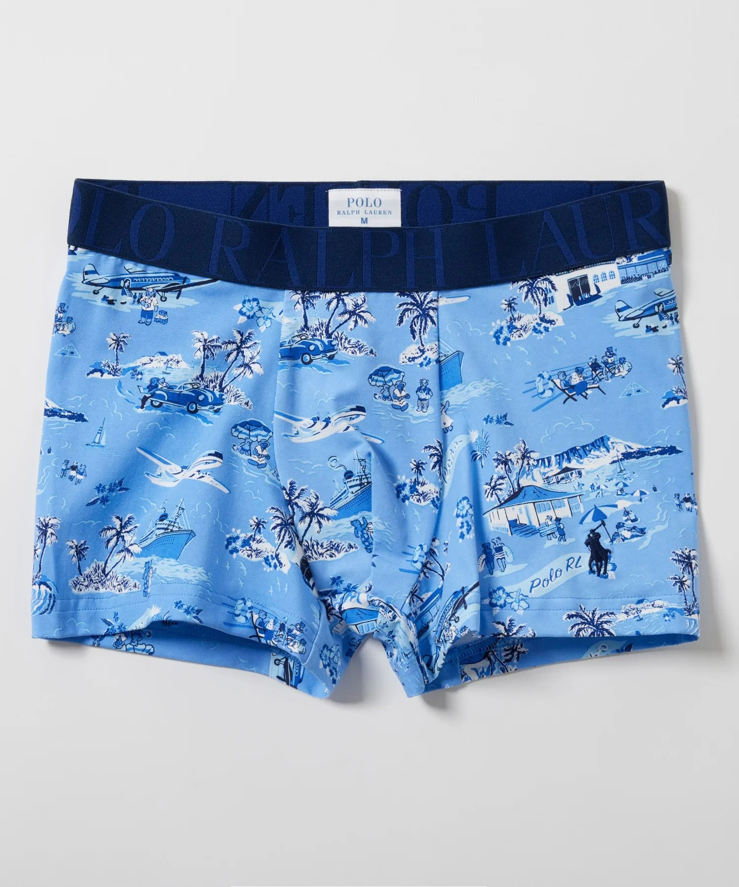 【POLO RALPH LAUREN】Летние короткие боксерские трусы с принтом