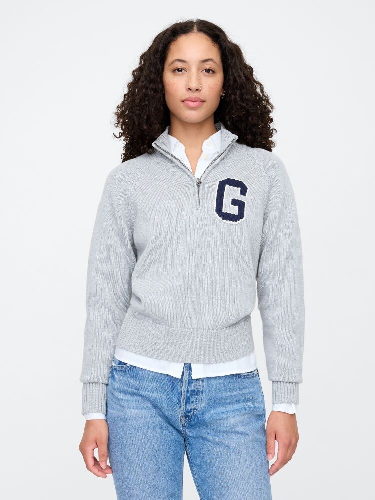 

Свитер с логотипом Gap, серый