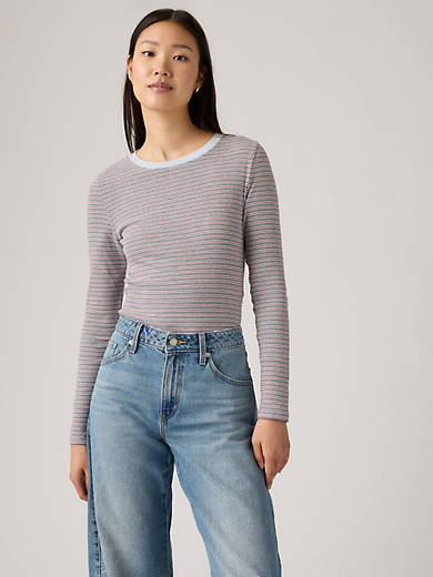 

Футболка Essential с длинным рукавом Levi's, цвет Monte Rio Stripe Sky