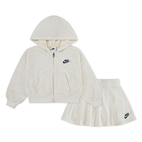 Детский комплект из худи и шорт из велюра для девочек 4-6x Nike — фото 2