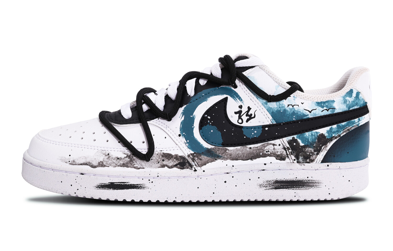 

Кроссовки Nike Court Vision 1 Skateboarding Shoes Men Low-top Black/cyan, цвет Arctic Fusion/Off White/Cream White