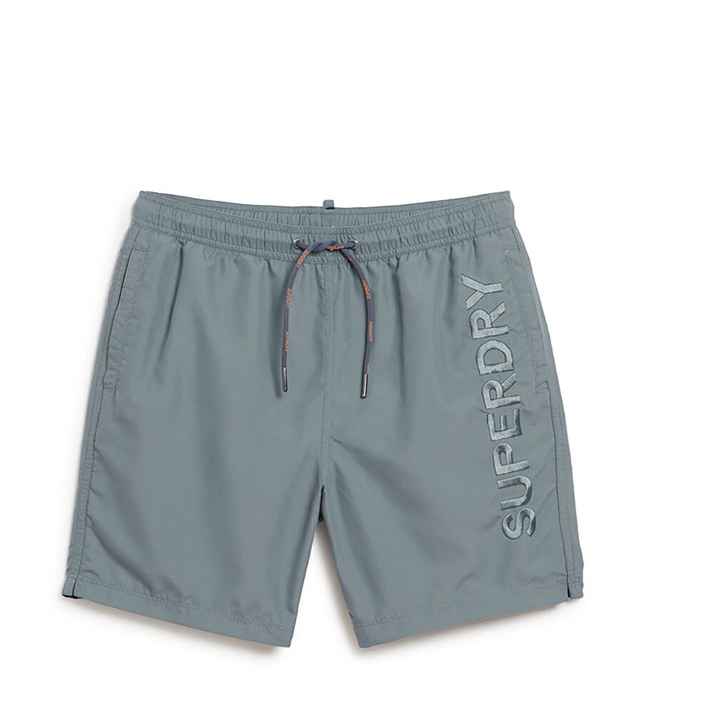 Шорты для плавания Superdry Premium Embroidered 17´´ Swimming Shorts, серый — фото 3