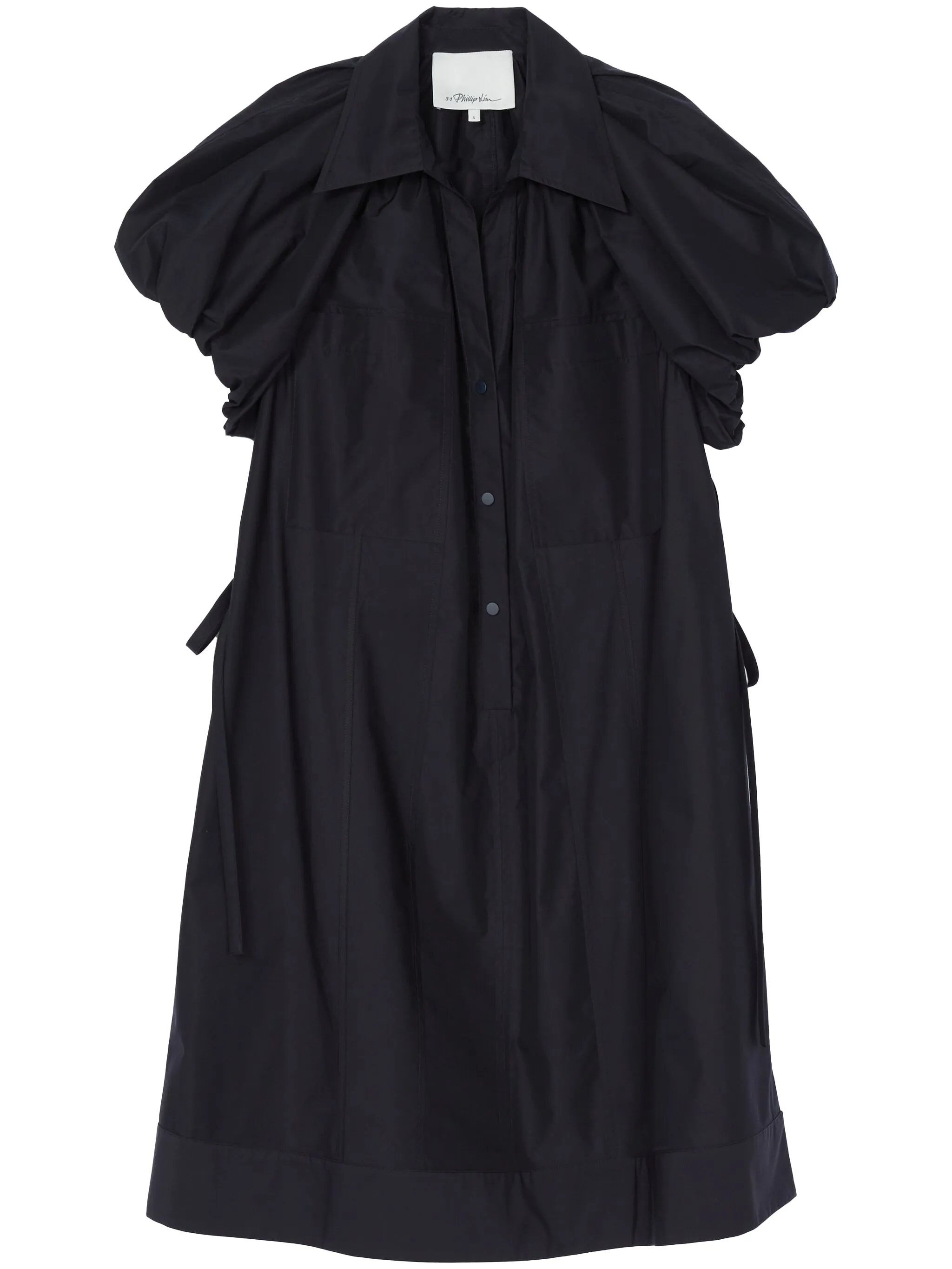 

Поплиновое платье мини 3.1 Phillip Lim, синий