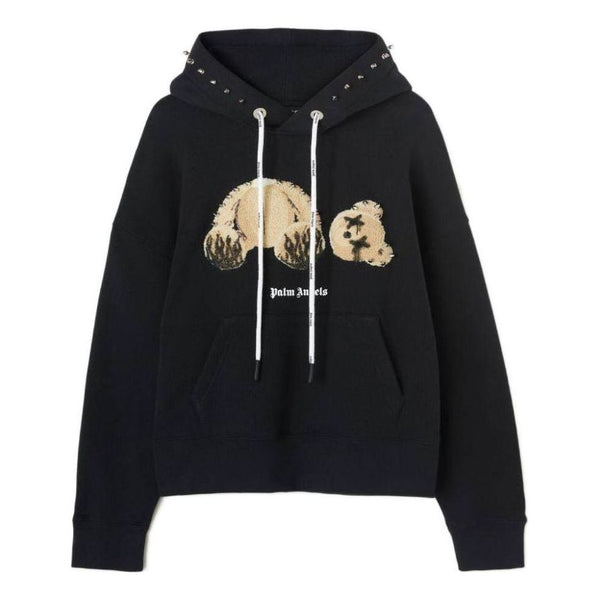 

Толстовка fw22 punk bear hoodie 'black brown' Palm Angels, черный