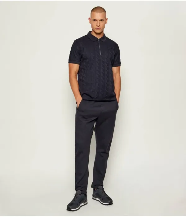 Поло PL_Mirror QZ relaxed fit Boss Green, темно-синий — фото 2