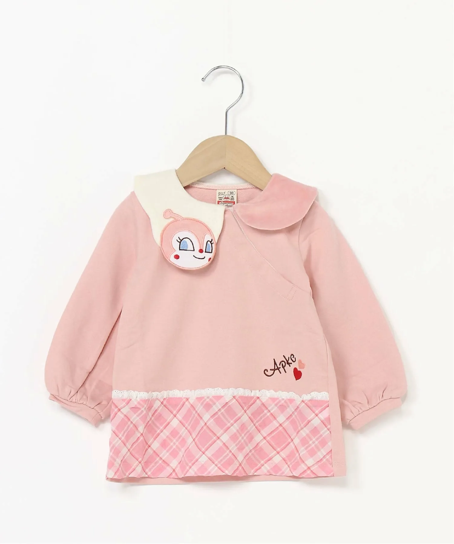 Детская коллекция ANPANMAN / (K) Пуловер с аппликацией на воротнике Anpanman Kids Collection, pink — фото 2