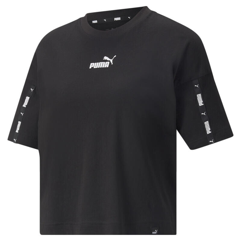

Укороченная женская футболка PUMA Power Tape, черная