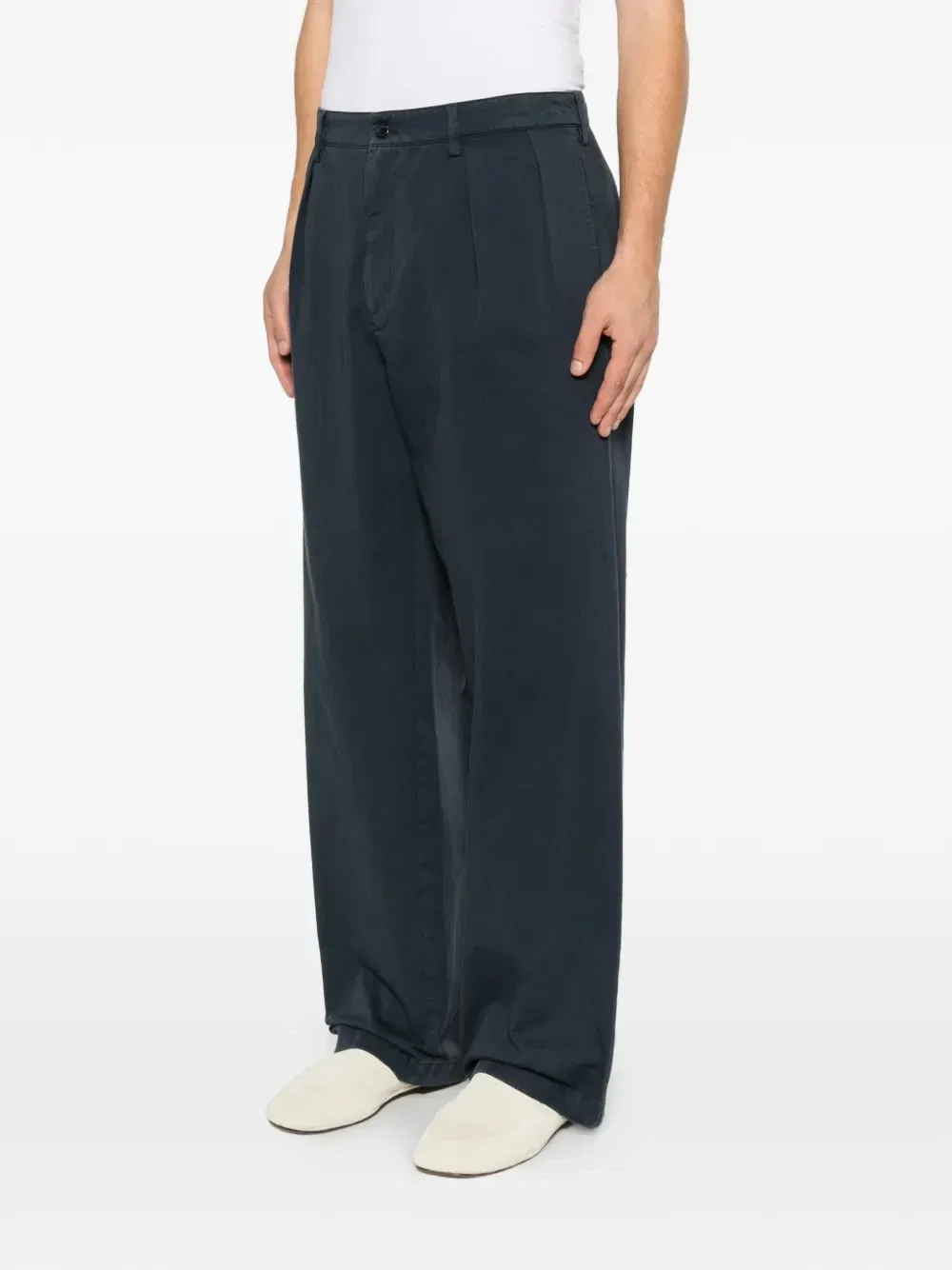 Брюки со складками Prada, синий — фото 3