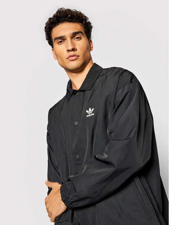 Демисезонная куртка loose fit adicolor Classics Trefoil H09129 Adidas, черный — фото 3