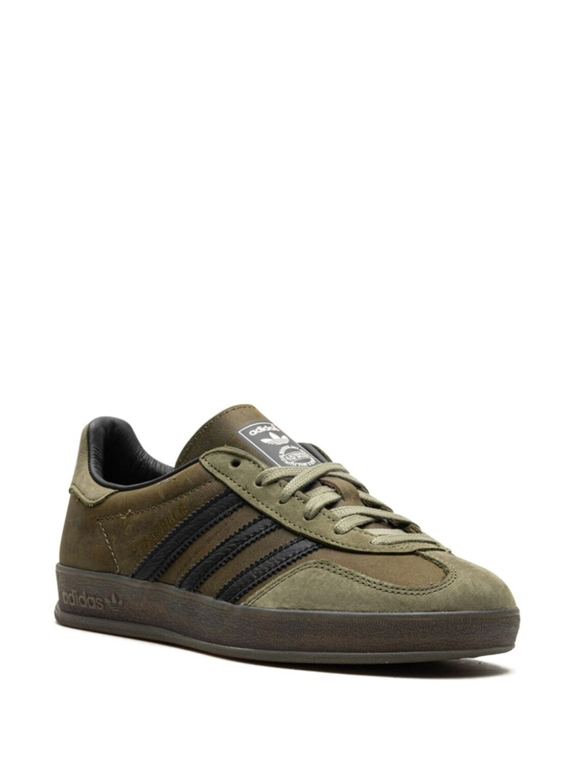 Кроссовки Adidas Gazelle Indoor "Focus Olive", зеленый — фото 2