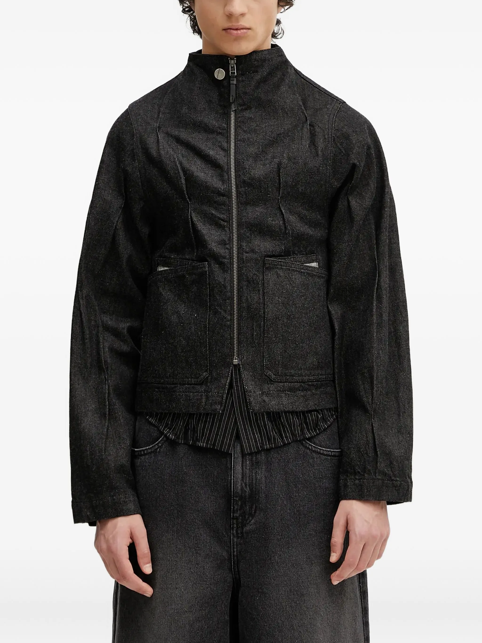 

Джинсовая куртка на молнии Ader Error, черный