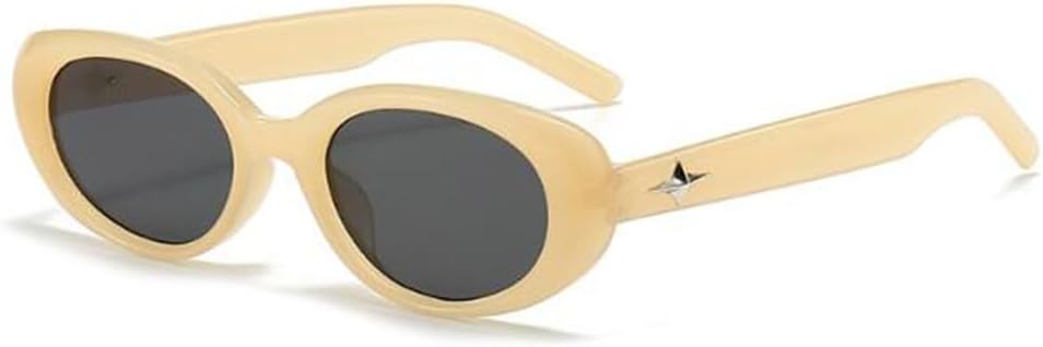 

Солнцезащитные очки в овальной оправе, солнцезащитные очки вогнутой формы, очки «кошачий глаз», солнцезащитные очки (желтая оправа, черные и серые блестки) FUC, C1 Black Frame Black Gray Flakes