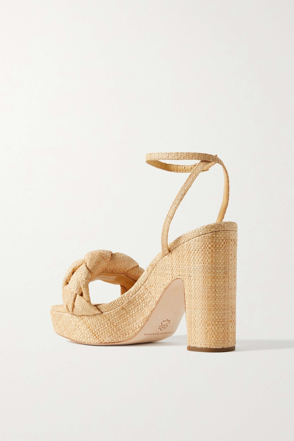 LOEFFLER RANDALL сандалии Fae на платформе из плетеной рафии, нейтральный