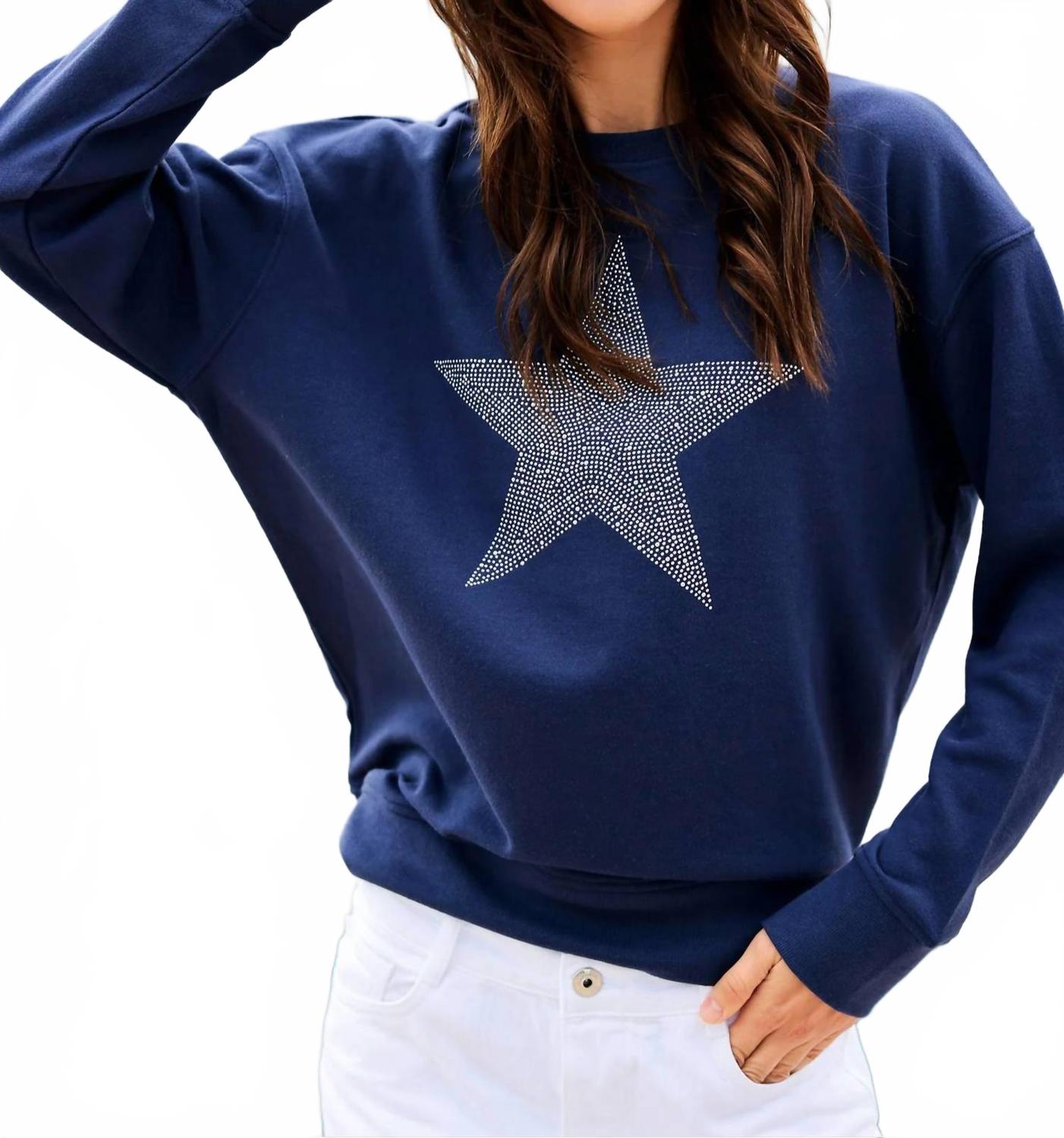 

Звездный свитшот в синем цвете Shiraleah