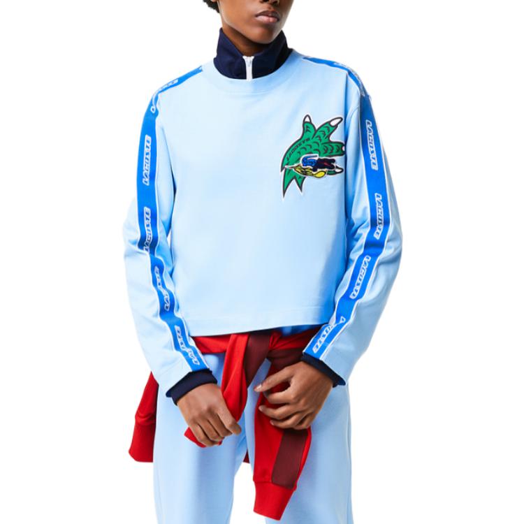 Женская футболка LACOSTE Holiday Series, светло-голубая — фото 3