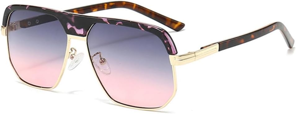 

Мужские солнцезащитные очки MUTYNE в стиле ретро, ​​квадратные, модные, с леопардовым градиентом, защита от ультрафиолета UV400, женские солнцезащитные очки, Pattern Gray Pink