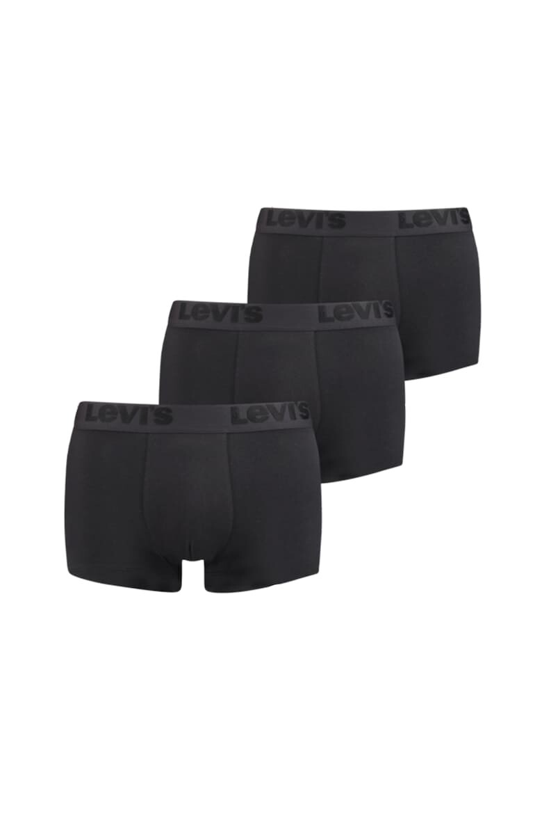 

Боксеры с логотипом на поясе - 3 пары Levi'S, черный