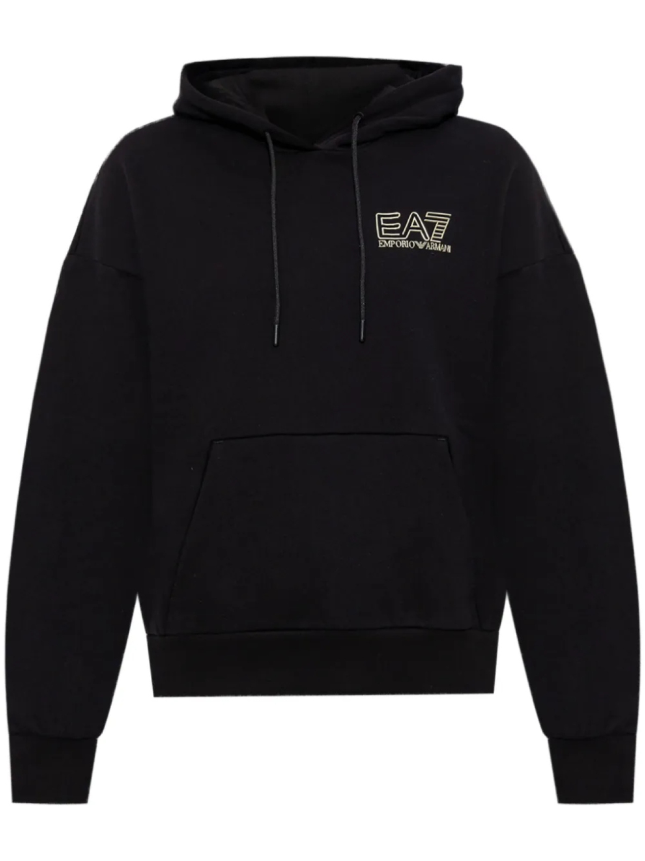 

Толстовка с капюшоном Ea7 Emporio Armani с рельефным логотипом, черный