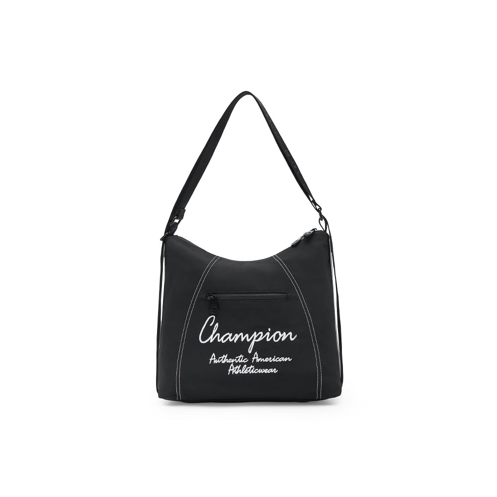 

Champion Тканевая сумка через плечо классический минимализм унисекс темно-серый экрю черный, Black