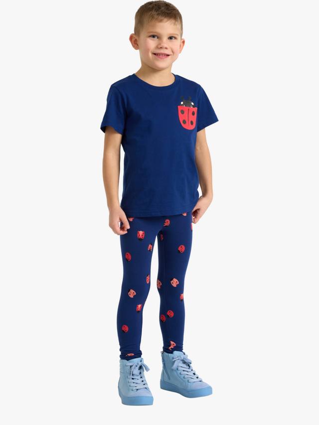 

Детские леггинсы с принтом божьей коровки Lindex, Dark Blue