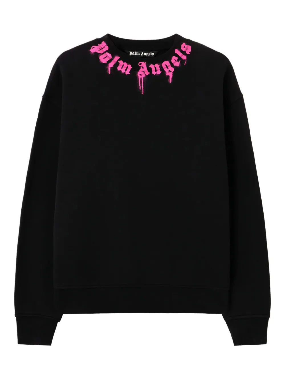 

Свитшот с логотипом и круглым вырезом Palm Angels, черный