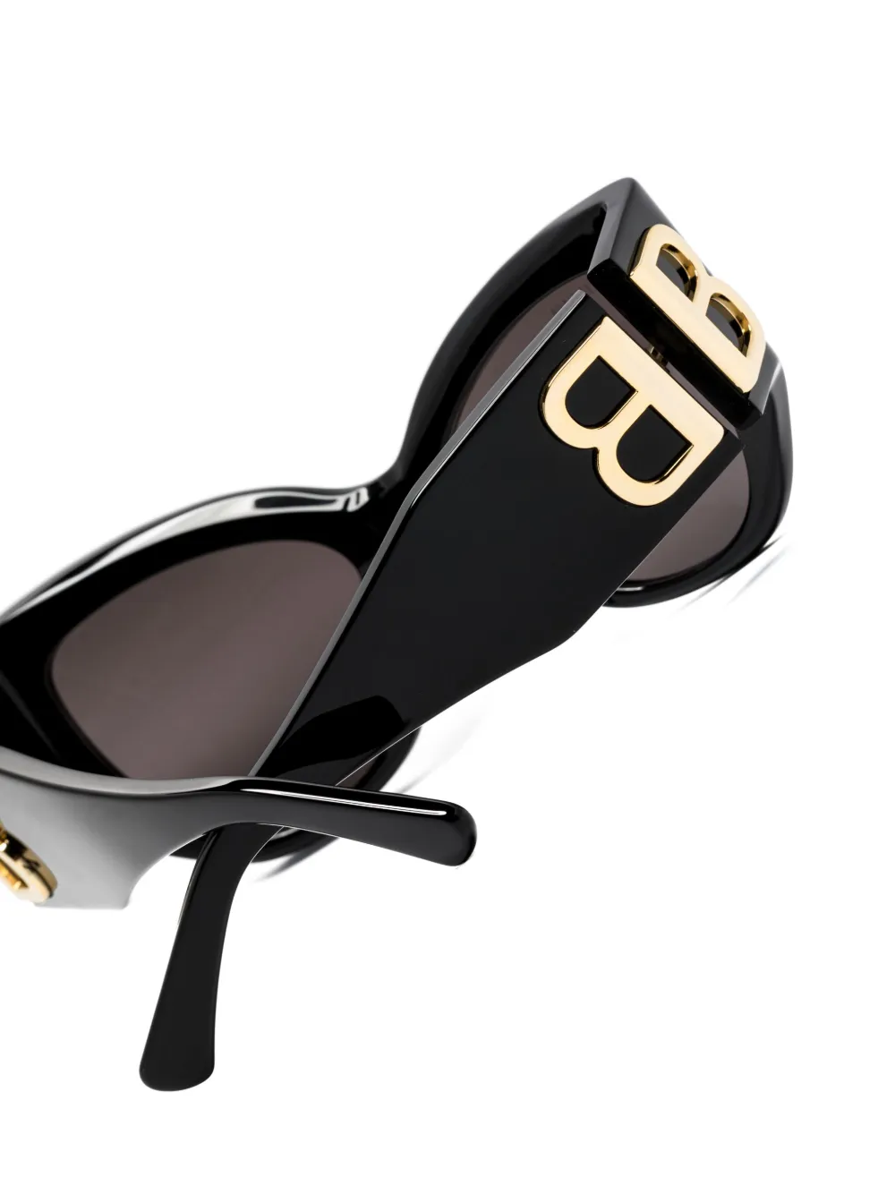Солнцезащитные очки в оправе 'кошачий глаз' с логотипом Balenciaga Eyewear, черный — фото 3