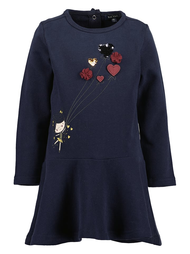 

Blue Seven Темно-синее платье-толстовка