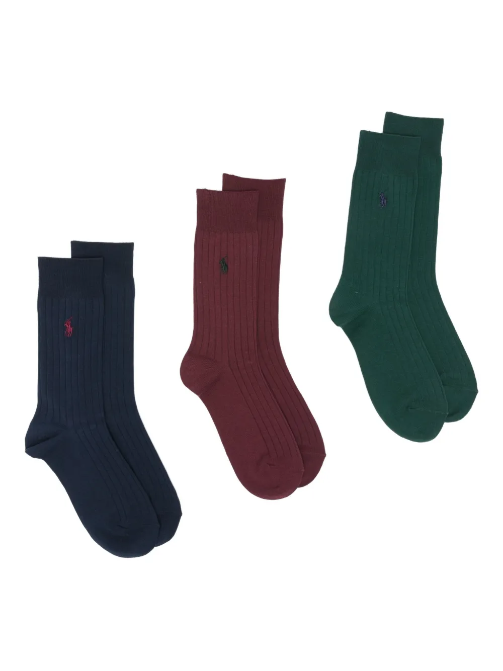 

Носки с вышивкой Polo Pony (набор из трёх пар) Polo Ralph Lauren, синий