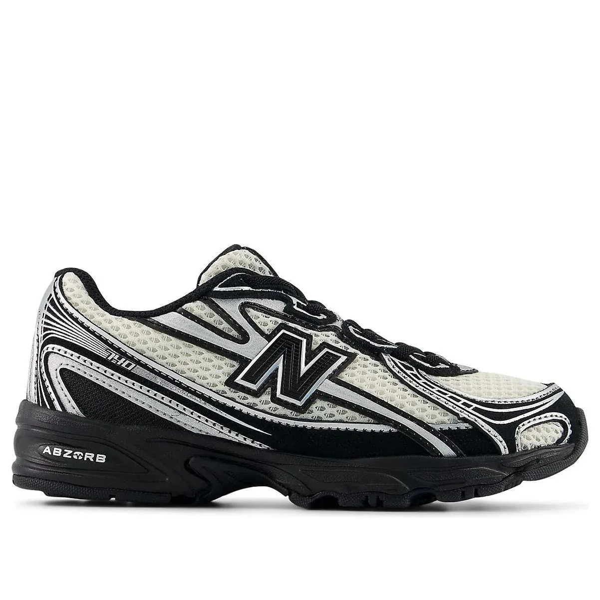 (PS) Кроссовки New Balance 740 Bungee Lace 'Black Rabbit Fur Gray' — фото 2