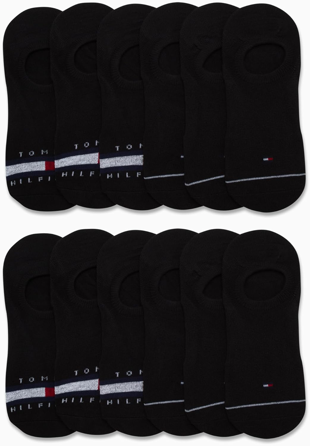 Мужские спортивные носки Tommy Hilfiger - носки Cushion, непромокаемые (12 шт.), Black Logo — фото 3