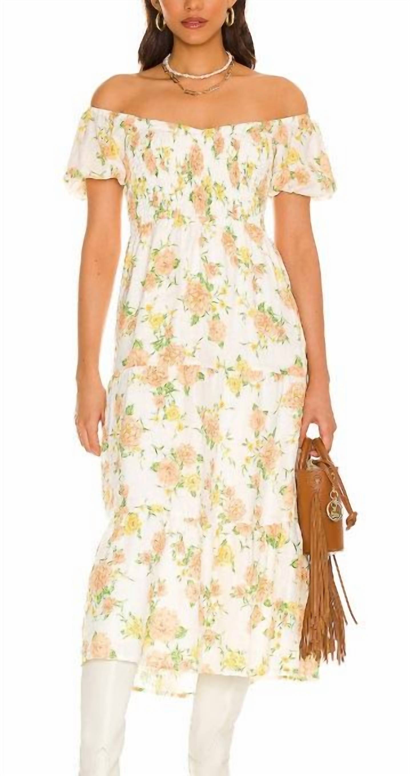 

Платье-миди Philippa в цвете Velma Floral Peach FAITHFULL THE BRAND