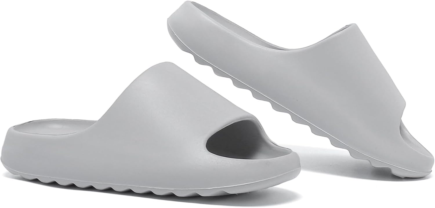 

Унисекс тапочки-пляжки для женщин и мужчин, супер мягкие быстро сохнущие резиновые шлепанцы EVA, легкие летние сандалии для спа и массажа для взрослых пар, для дома и улицы Youermei, серый