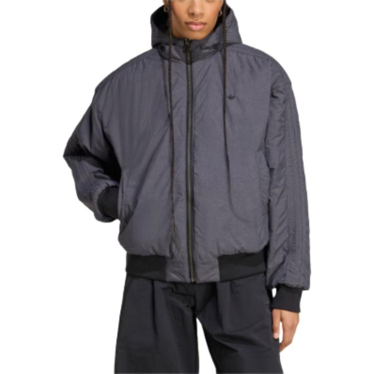 Adidas Originals Куртка-бомбер FW25 реверсивная женская, Graphite Black/Black — фото 3