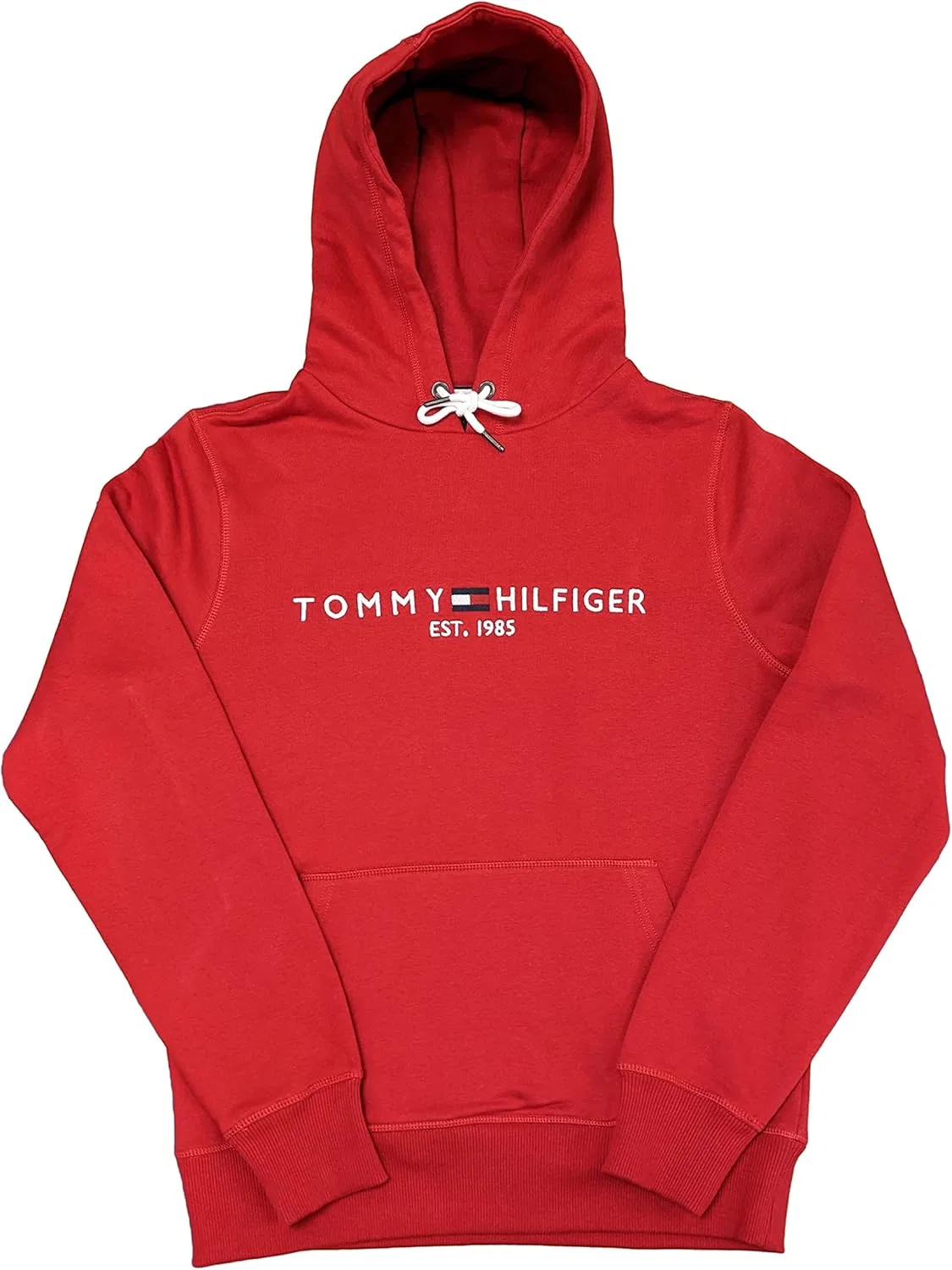 Мужская толстовка Tommy Hilfiger с флисовой подкладкой и логотипом, черная