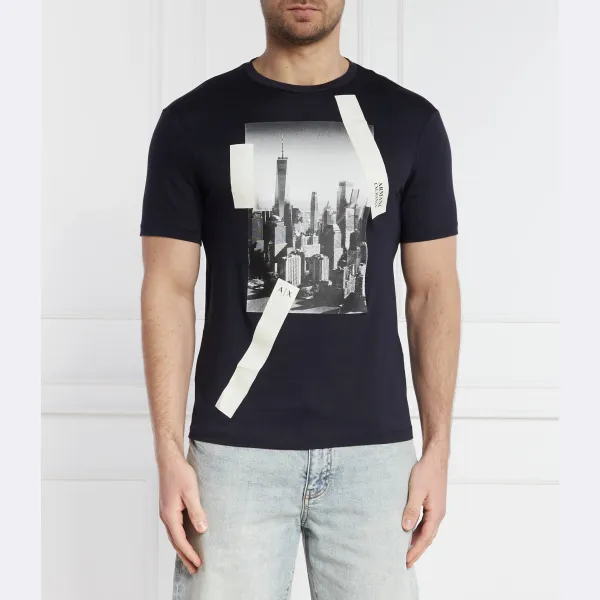

Футболка стандартного кроя Armani Exchange, синий