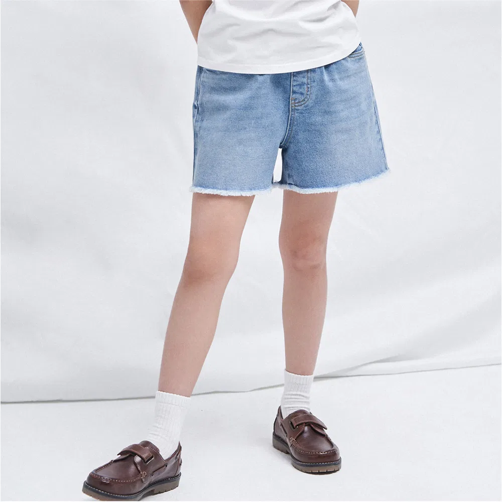 Детские джинсовые шорты Cooper Logo светло-голубые от Covernat Kids