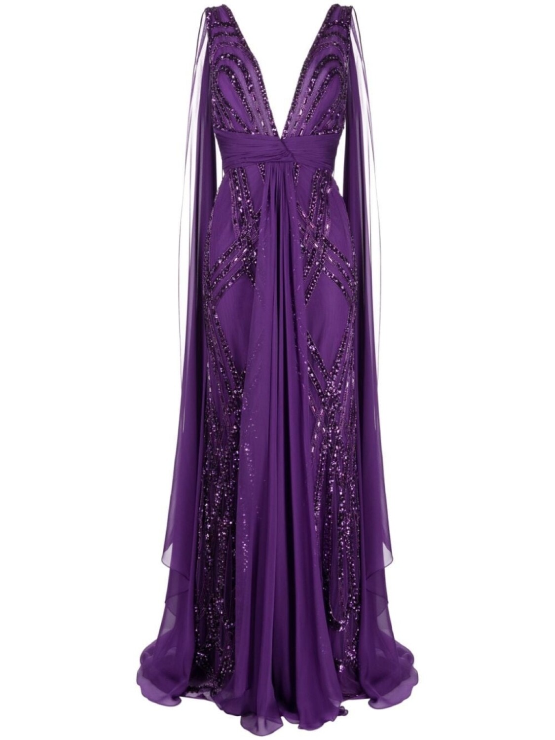 

Zuhair Murad платье с бисером, фиолетовый