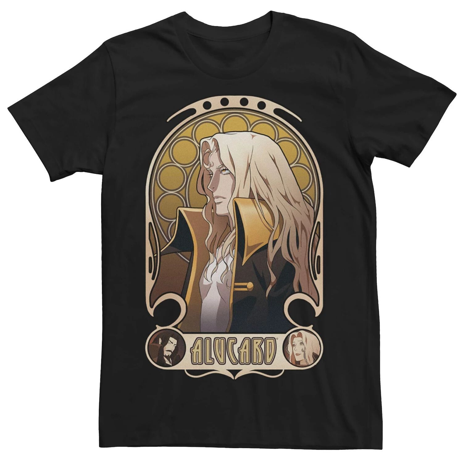 

Мужская футболка с портретом Netflix Castlevania Alucard Licensed Character