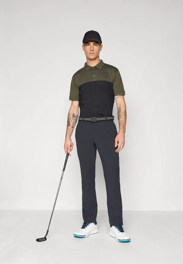 Рубашка-Поло с цветовыми блоками Calvin Klein Golf, Olive Marl/Black — фото 2