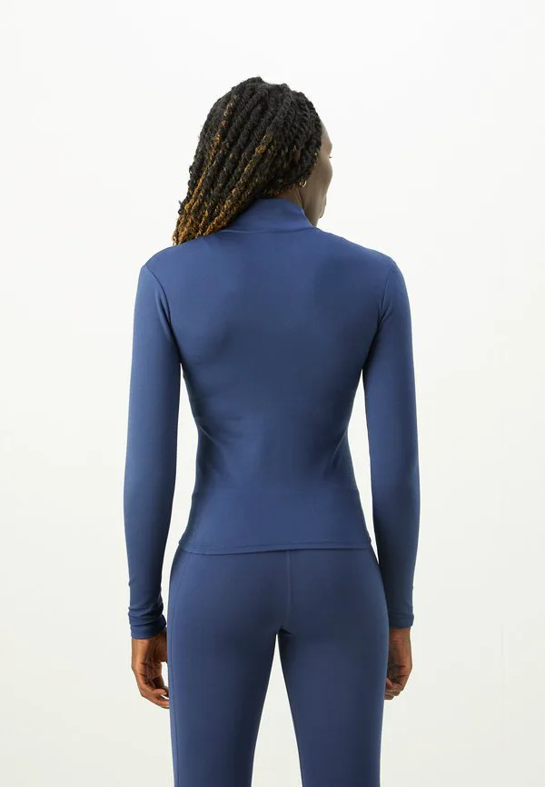 Одна облегающая тренировочная куртка Nike Performance, Midnight Navy/White — фото 4