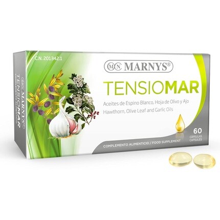 

Масло Marnys Tensiomar Whitethorn в капсулах с оливкой и чесноком, 60 капсул, 70 г Marny's