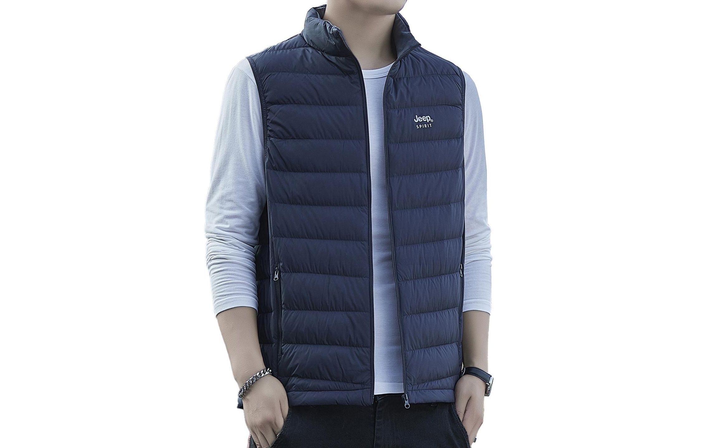 

JEEP SPIRIT Пуховая жилетка для мужчин, Dark Blue