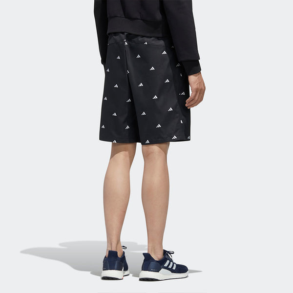 Шорты m short gen aop logo printing sports shorts black Adidas, черный — фото 4
