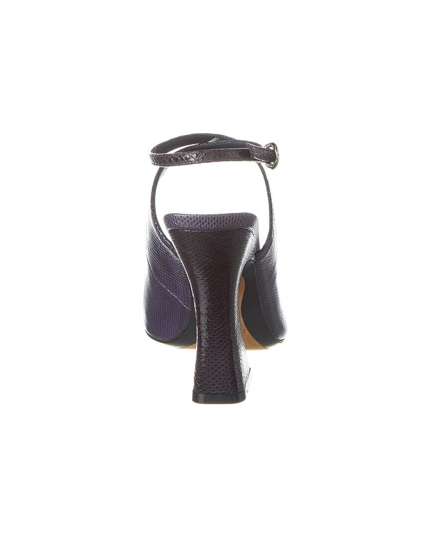 Кожаные сандалии с тиснением LANVIN Smile, фиолетовый — фото 3