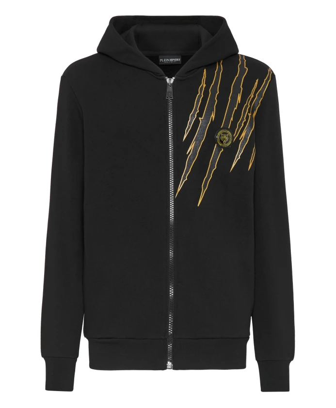 

Толстовка с капюшоном, толстовка, царапины Plein Sport, черный